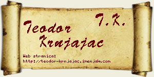 Teodor Krnjajac vizit kartica